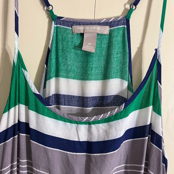 Banana Republic Smock Waist Striped Summer Dress - Size Medium - Picture 2 of 5